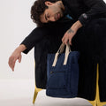 Close-up of the Jamnagar Convertible Tote Backpack's zipper details