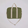 Our military green tote with a laptop compartment is available online