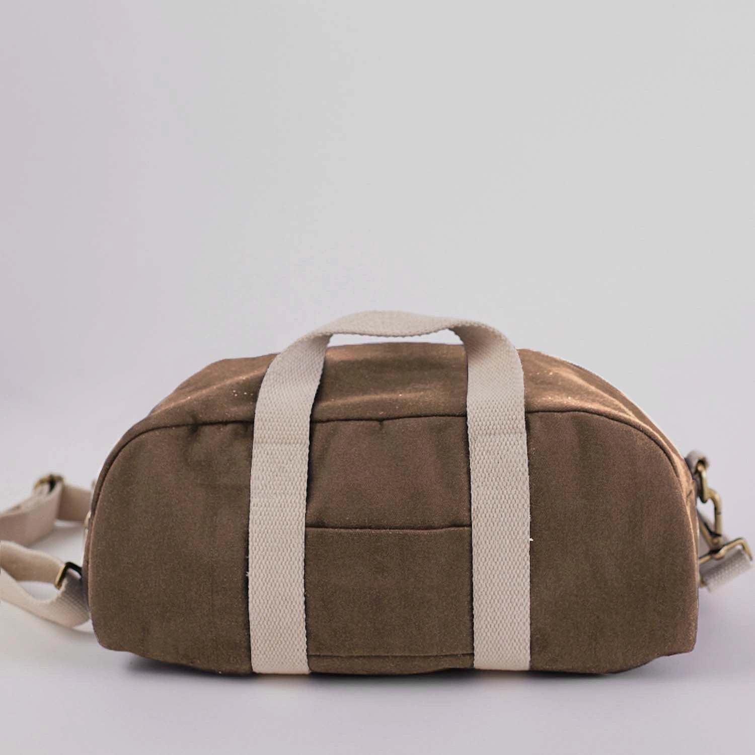 Trendy mini-sized Baba Bowler Bag, avail in cappuccino brown. Shop Now!