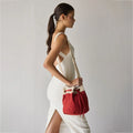 Versatile Ria Bucket Bag in vibrant colors perfect for daily use or a casual outing