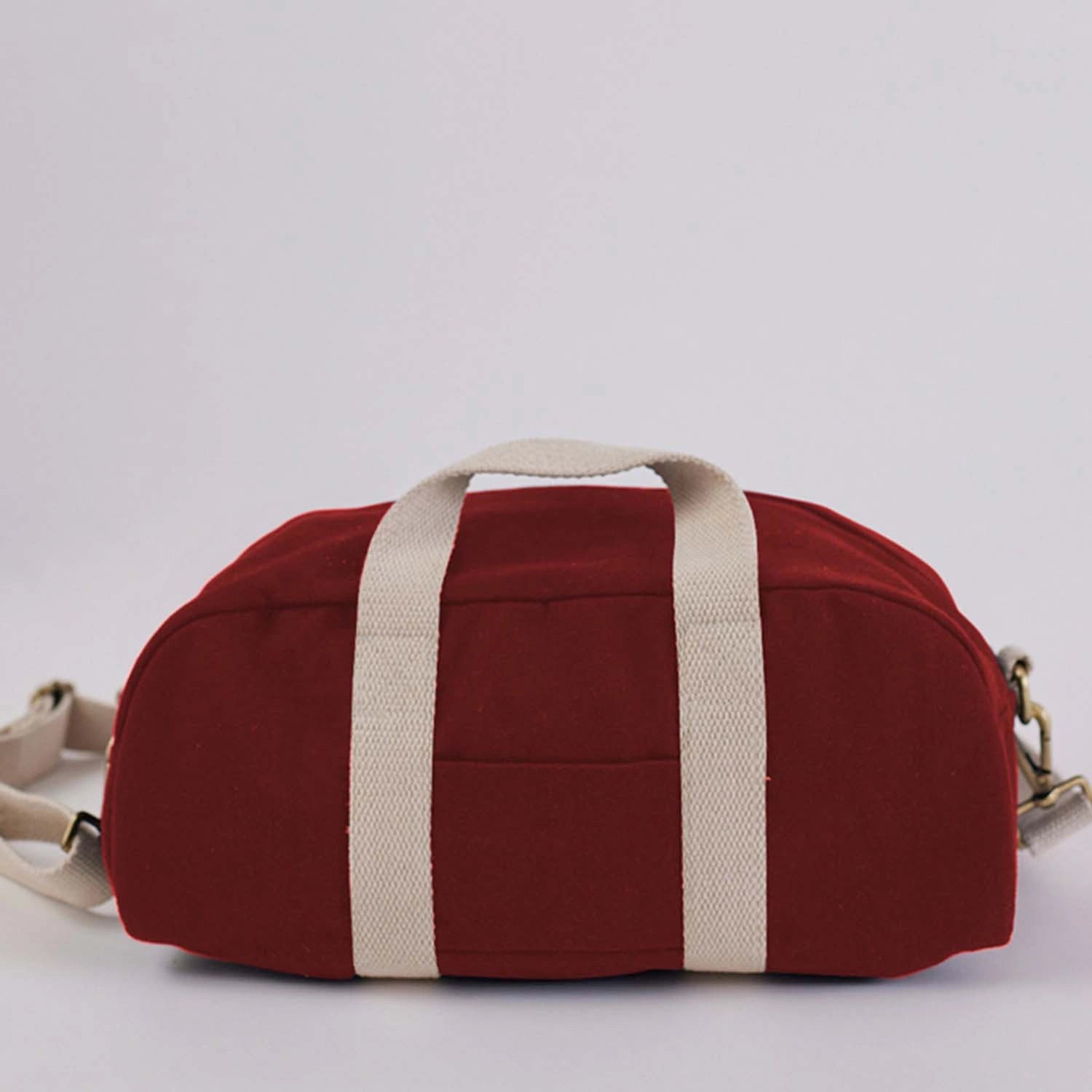 Small, chic Baba Bowler Bag made from a cotton canvas.