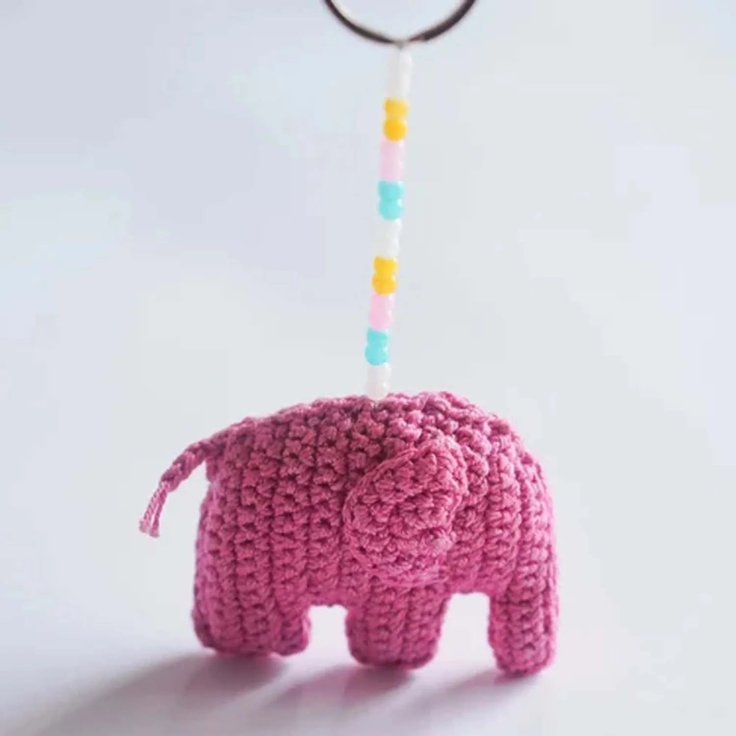 Shop online our playful Elephant Keychain - Bubble Gum Pink at Dog D Originals