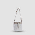 Ria Bucket Bag with cotton canvas material and a drawstring closure for easy access