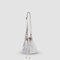 Stylish Ria Bucket Bag with traditional Indian print lining and adjustable metal hardware