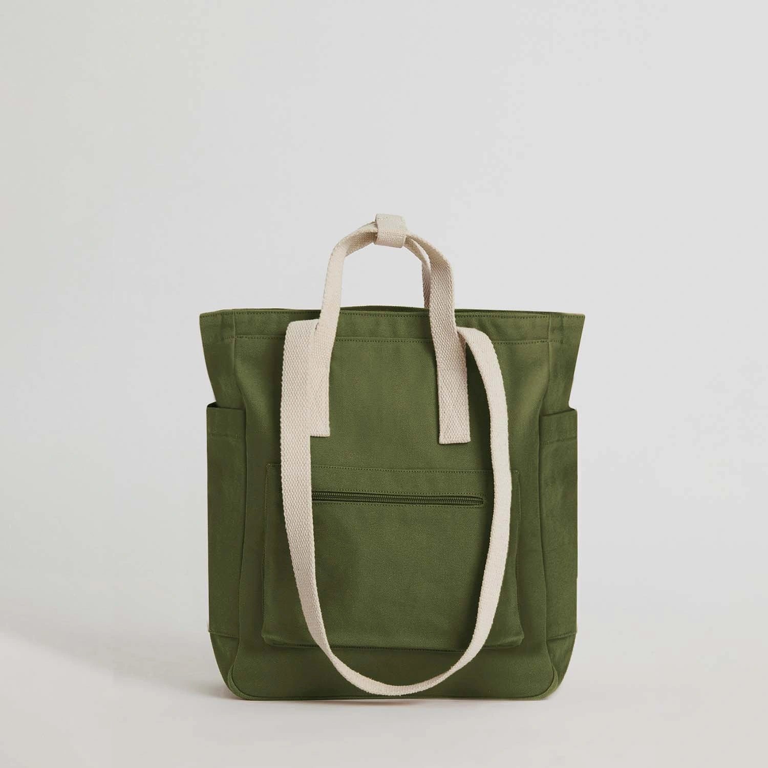 Functional and durable, Jamnagar Convertible Military Green Tote Bag Online