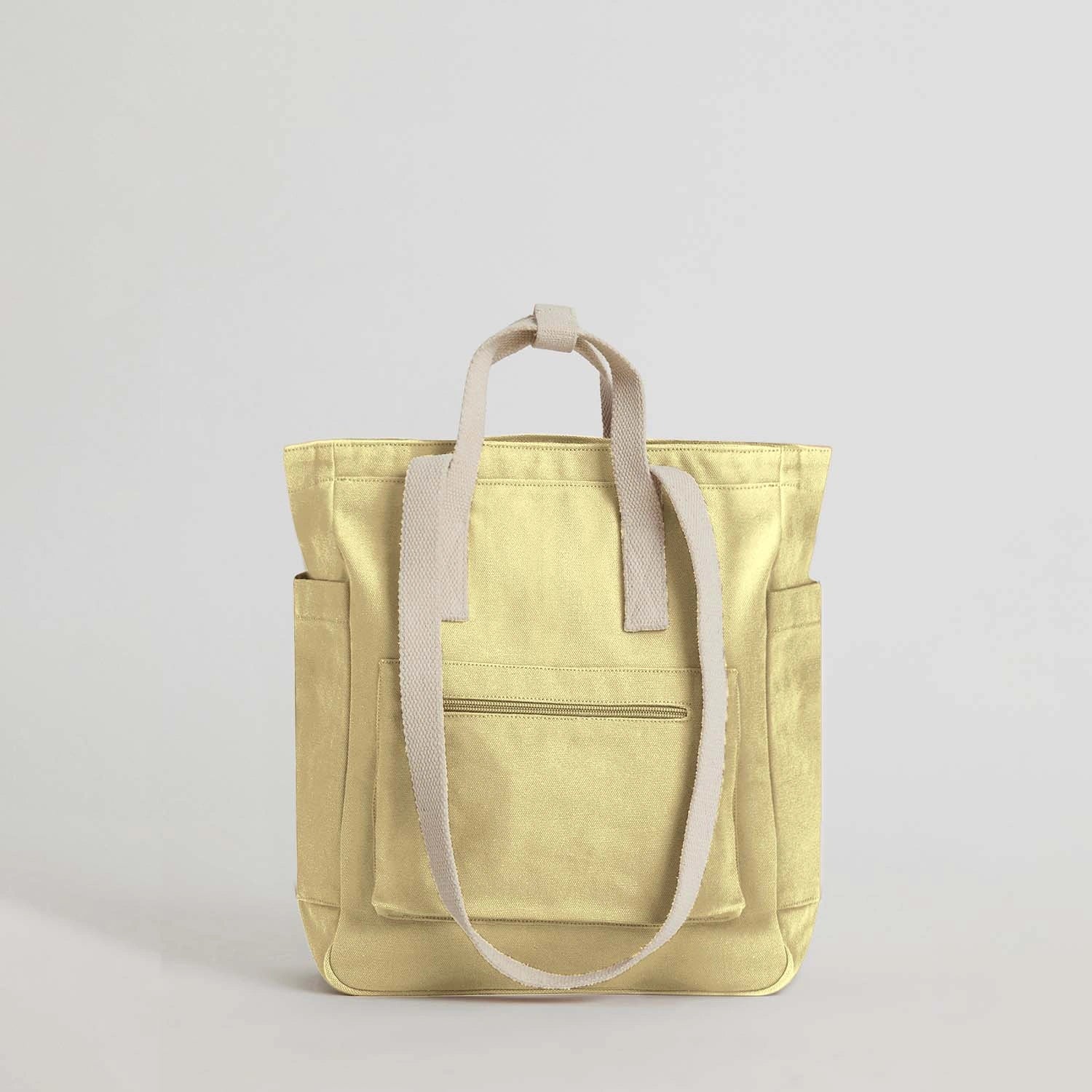Pastel Yellow Jamnagar Convertible Women Tote Bag Online