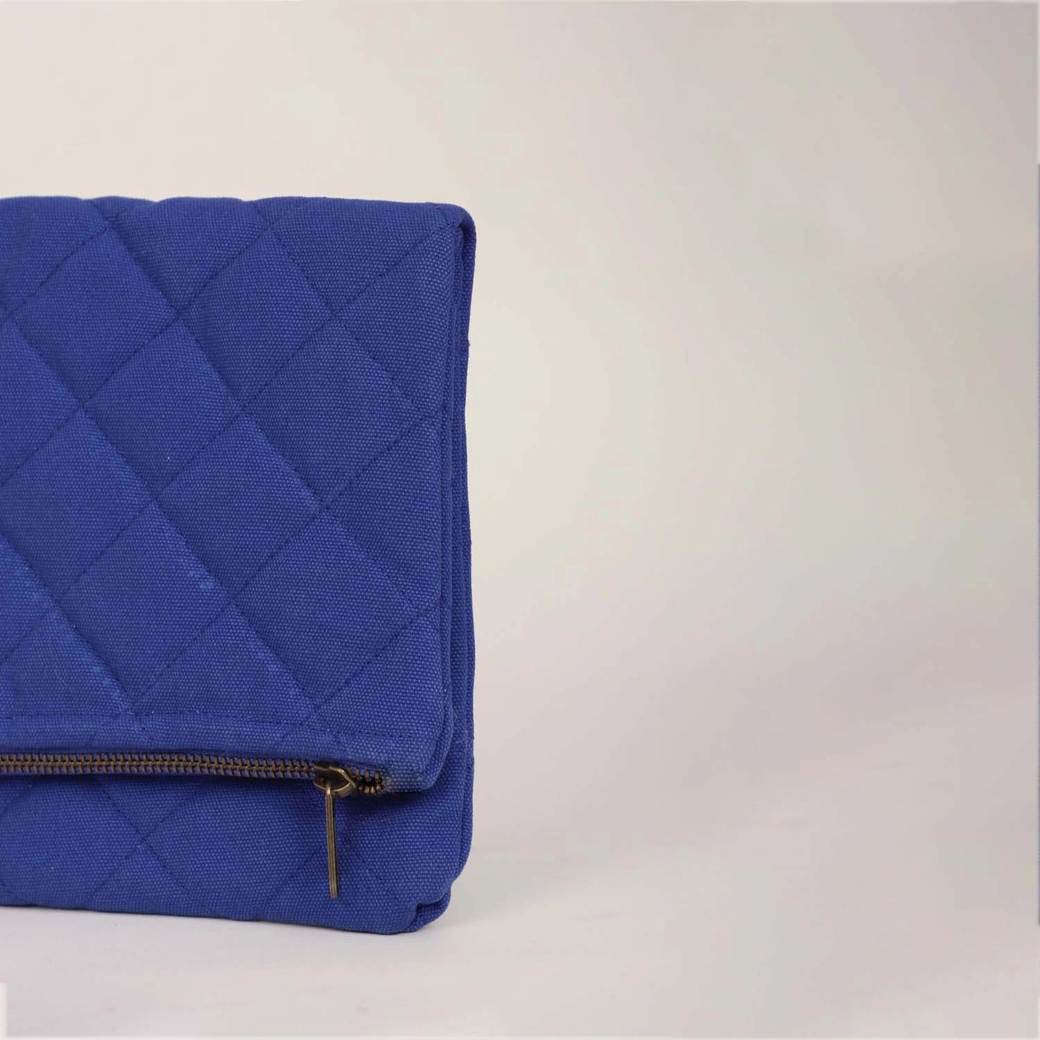 Style can be kept, our Krista Foldable Quilted Women's Cobalt Blue Clutch Bag