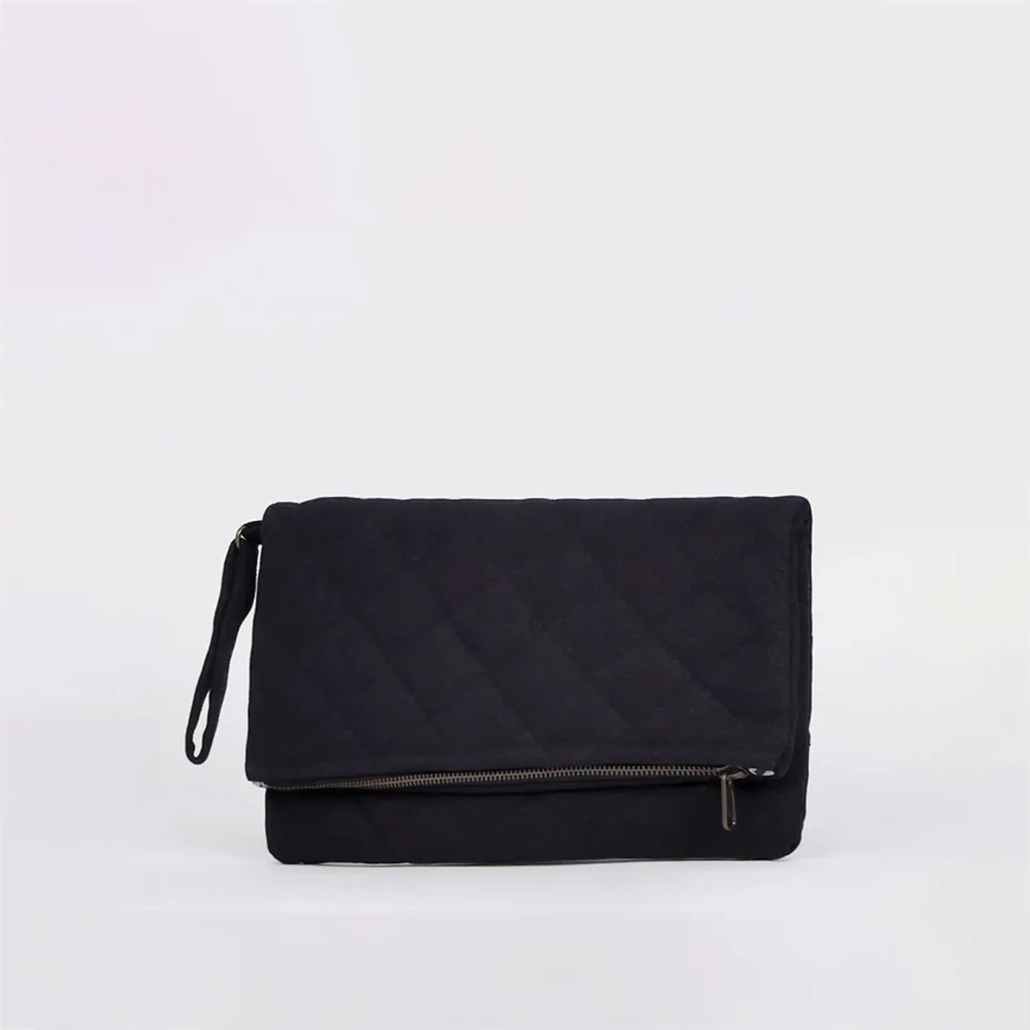 Krista Foldable Quilted Black Hand Clutch Purse Online