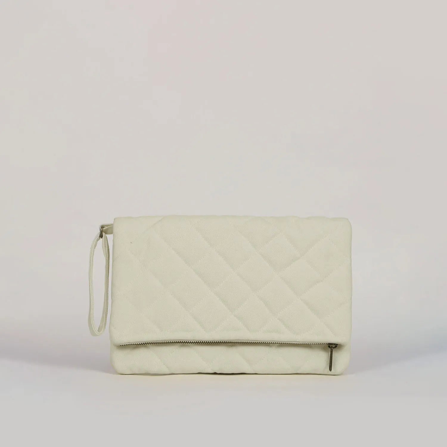 Discover a durable Krista Foldable Quilted Natural Clutch Bag Online
