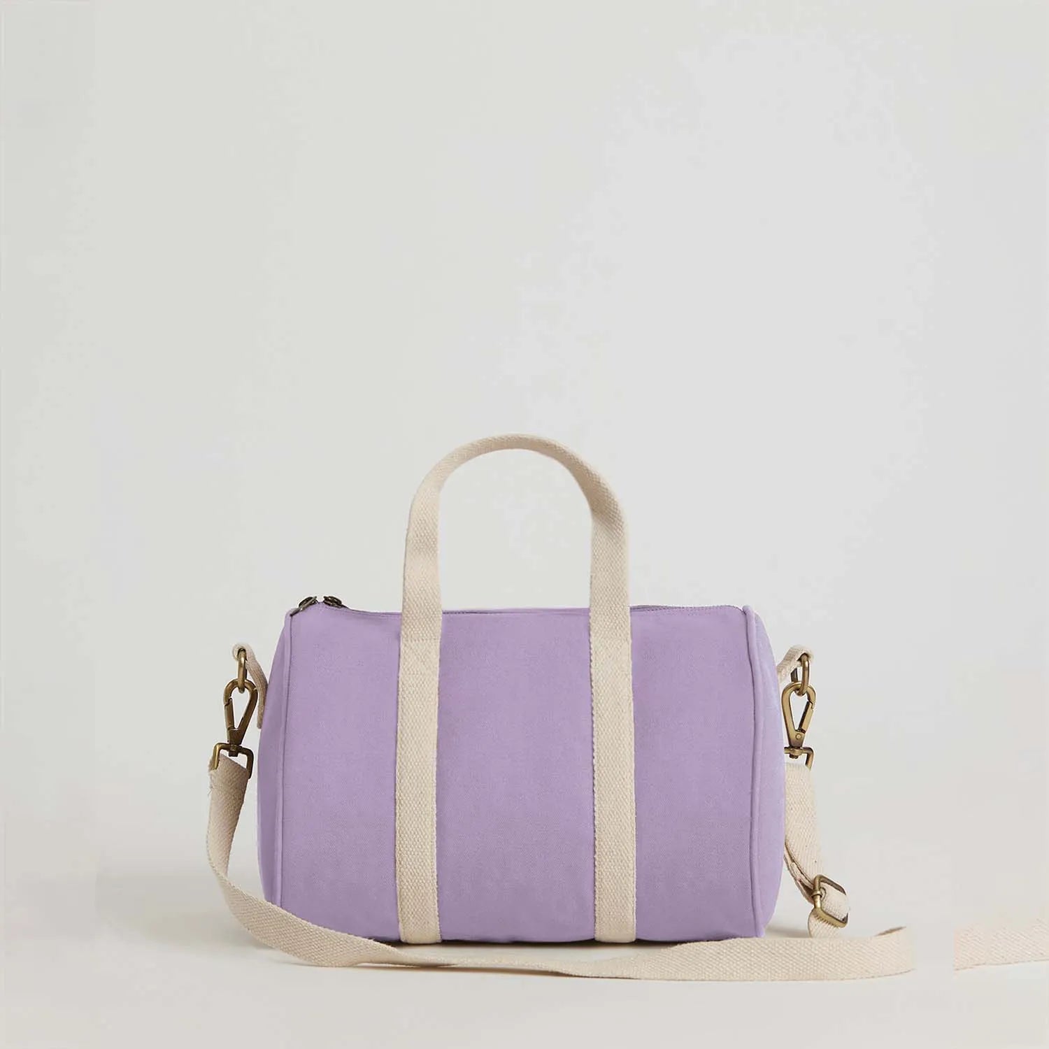 Lilac Happy Boston Cross Duffle Bag at Dog D Originals