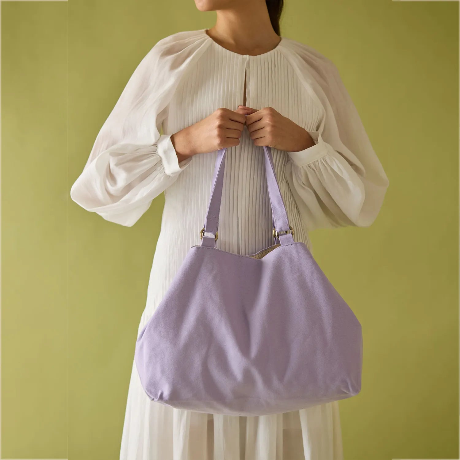 Women's Large Faf Tote Bag Online available online in lilac colour