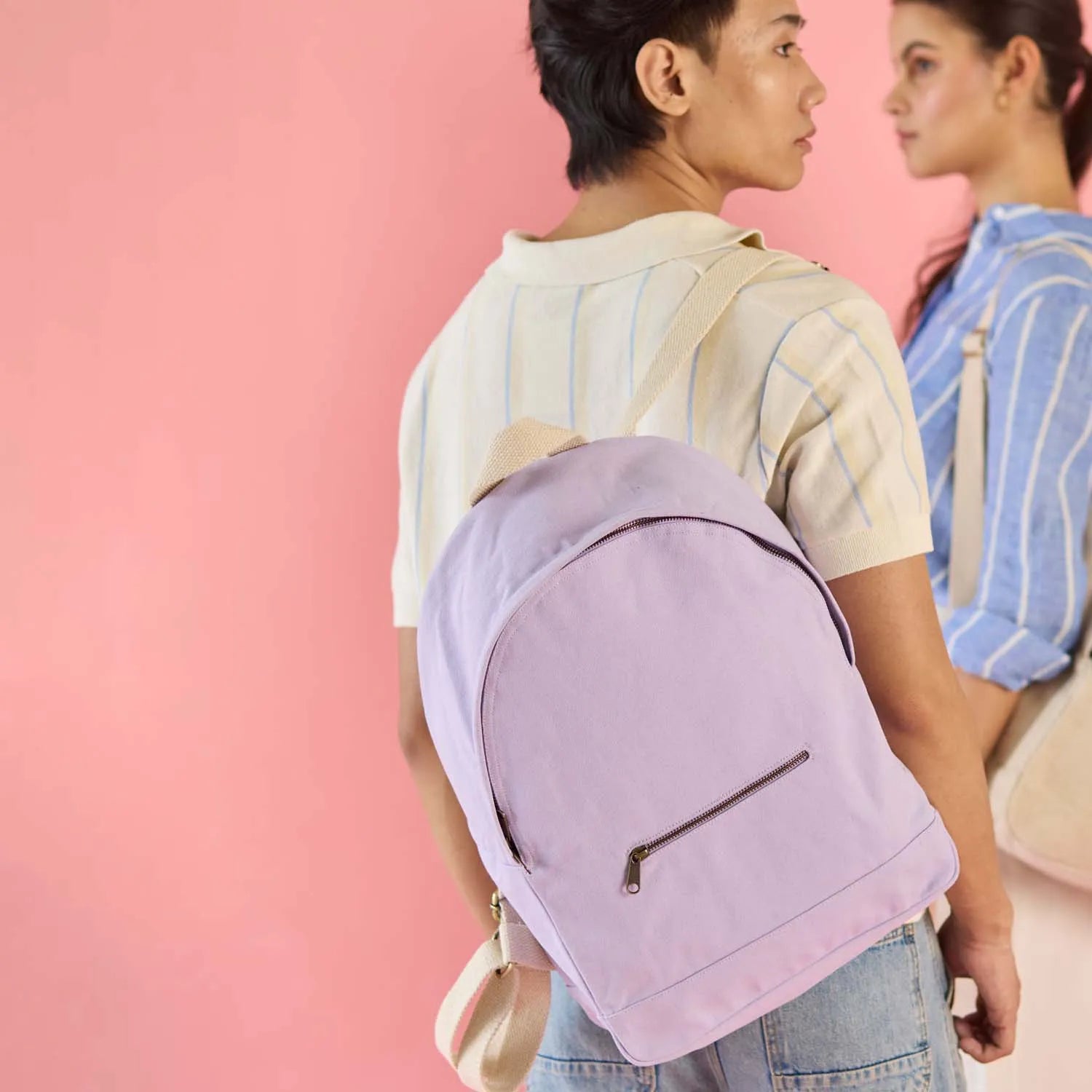 Top-down view of the Lucas Backpack open to reveal its spacious interior