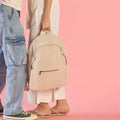 Explore the durable Lucas canvas backpack in natural colour