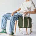 Secure your tech gear with our office laptop bag in military green