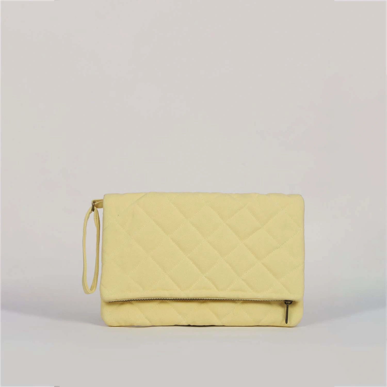 Easy to hold your daily essentials in our Krista Foldable Quilted Clutch Handbag