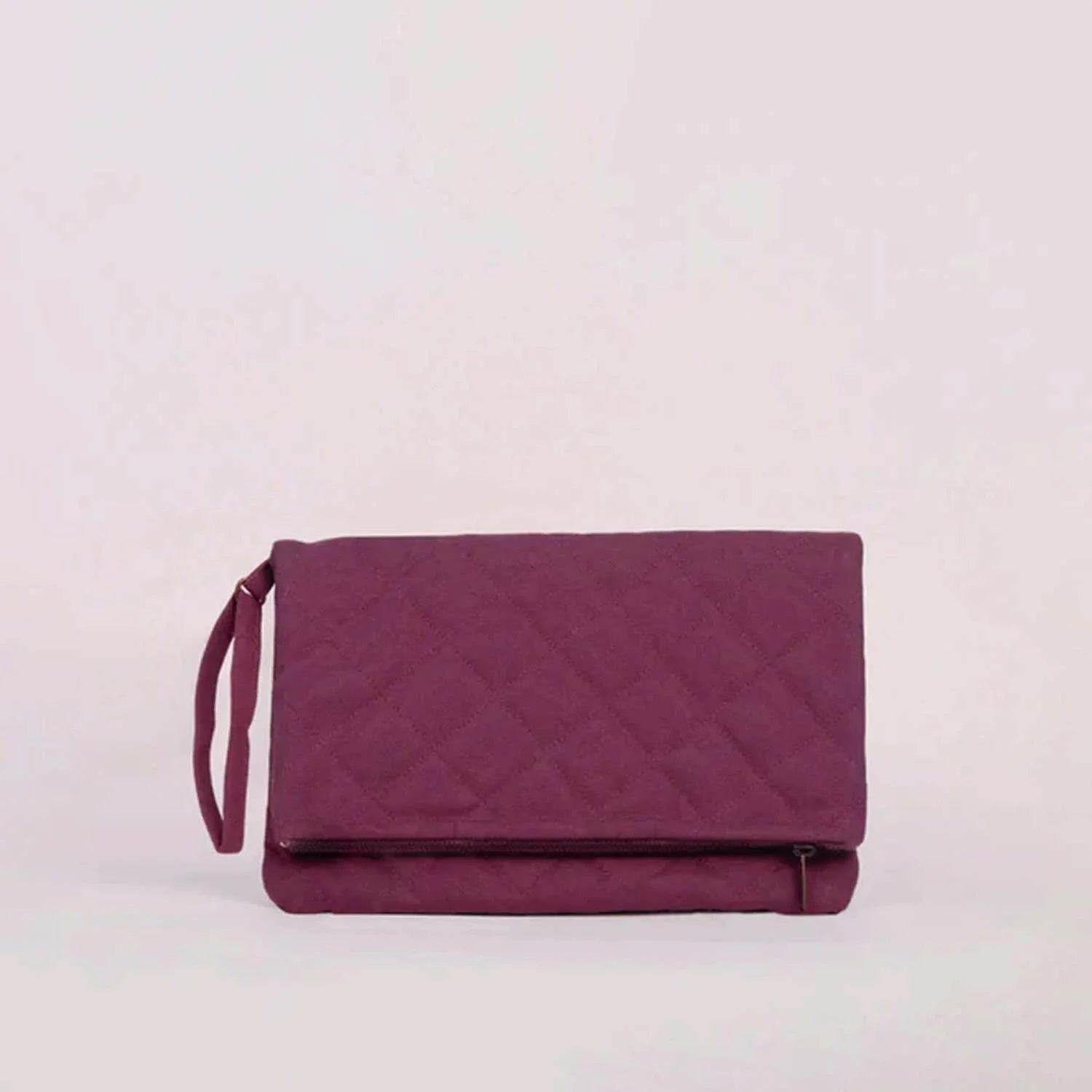 Purple Krista Foldable Quilted Hand Clutch Bag is a perfect accessory