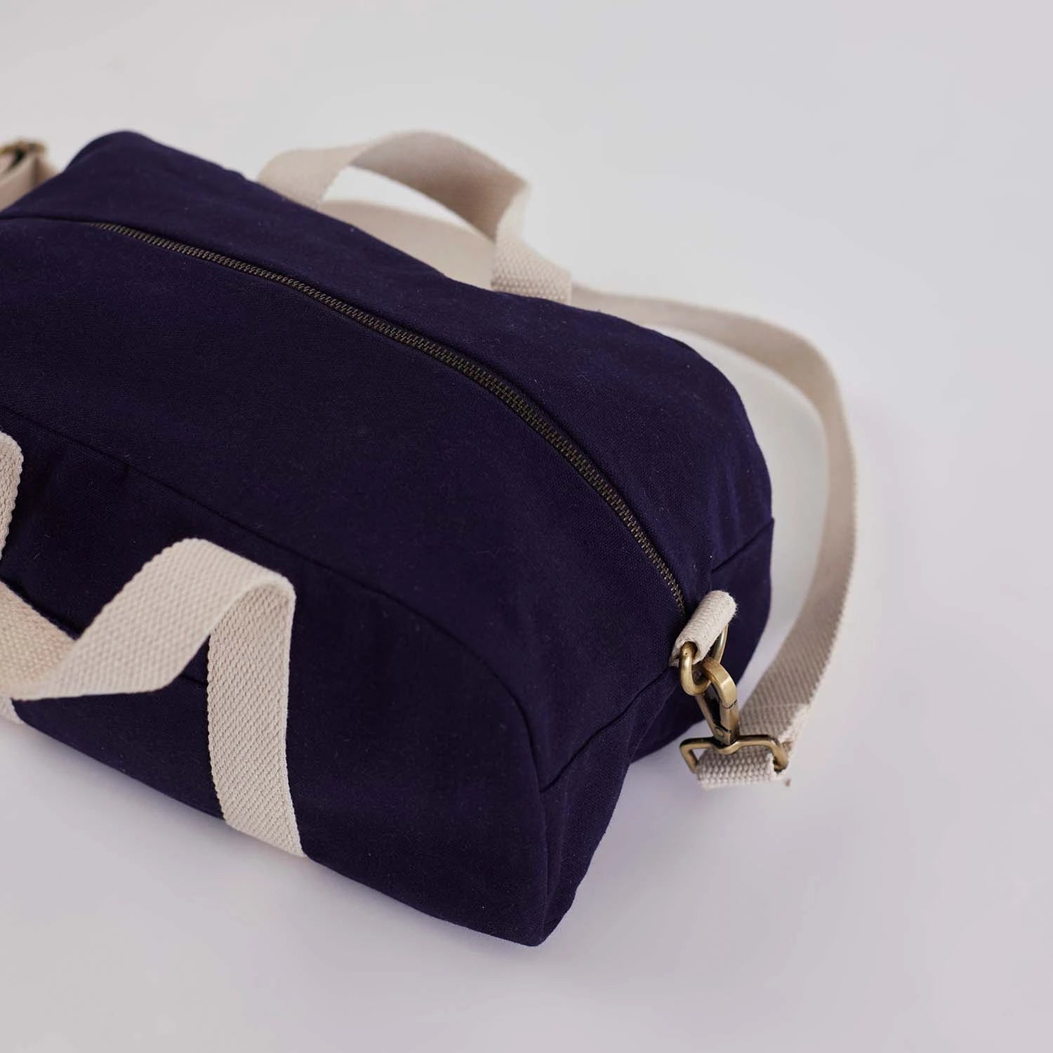 Elegant mini Baba Bowler Bag with a polished finish.