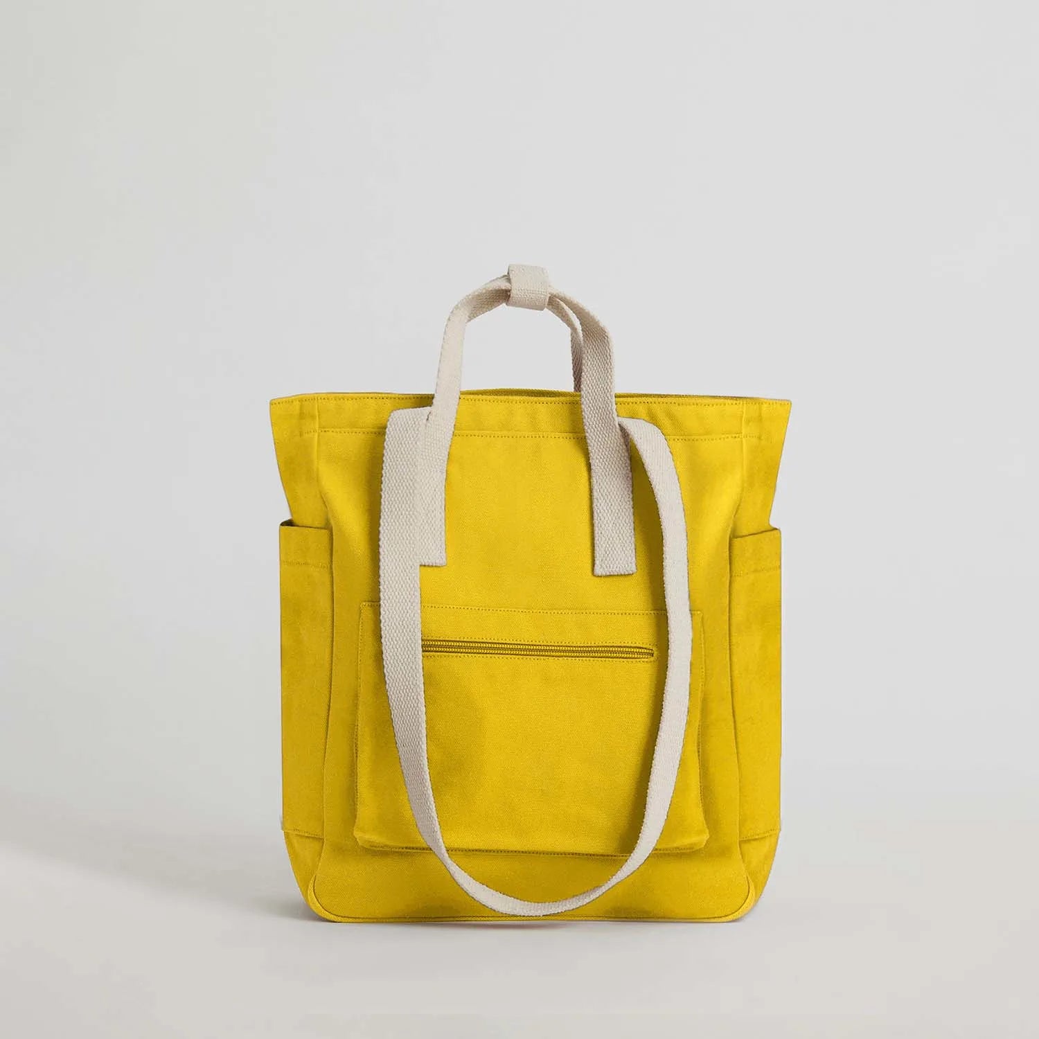 Mustard Yellow Jamnagar Convertible Canvas Bag for Women Online