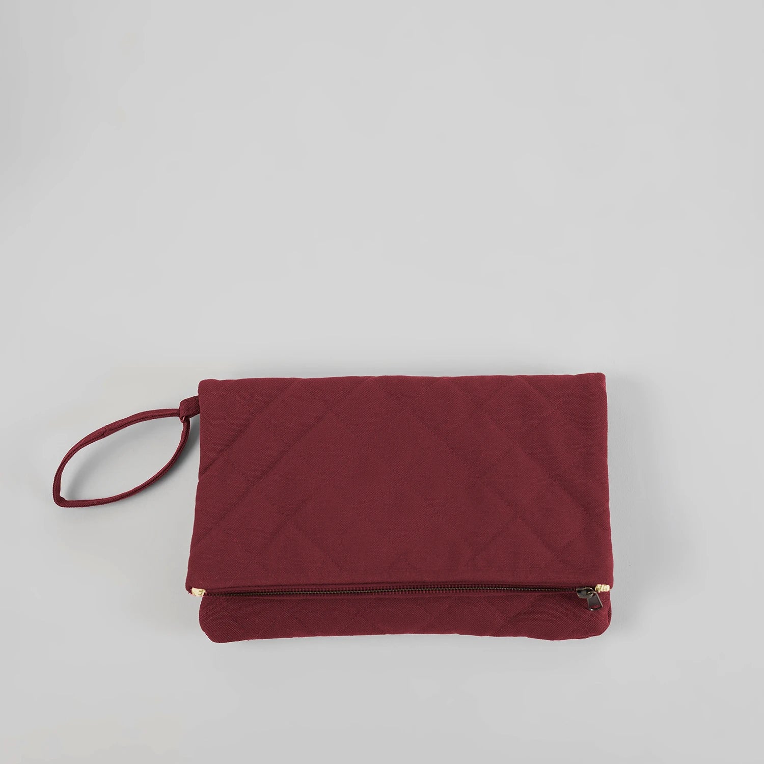 Wine Krista Foldable Quilted Ladies Clutch Bag Online