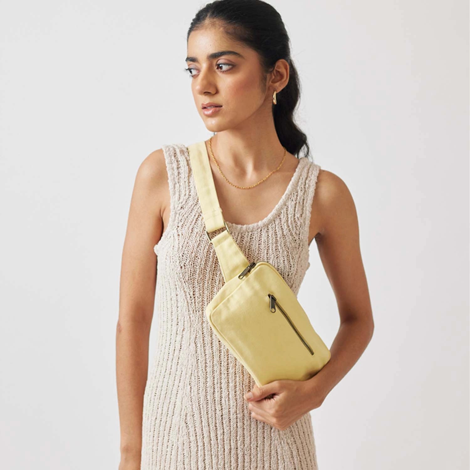 Dog D Originals J banana fanny bag designed from cotton canvas