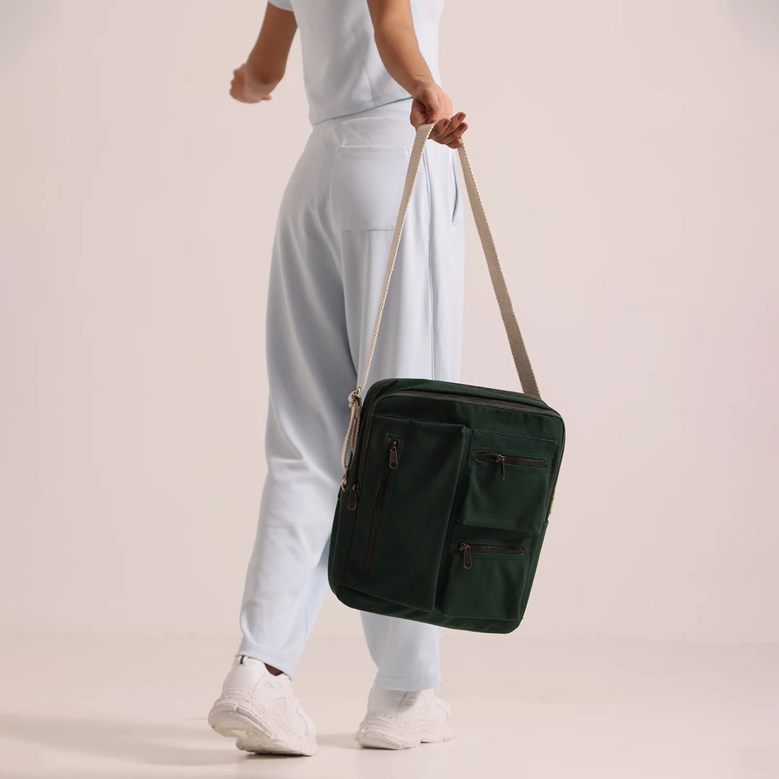 Crafted with love, Ah-lia Canvas Messenger Bag Online