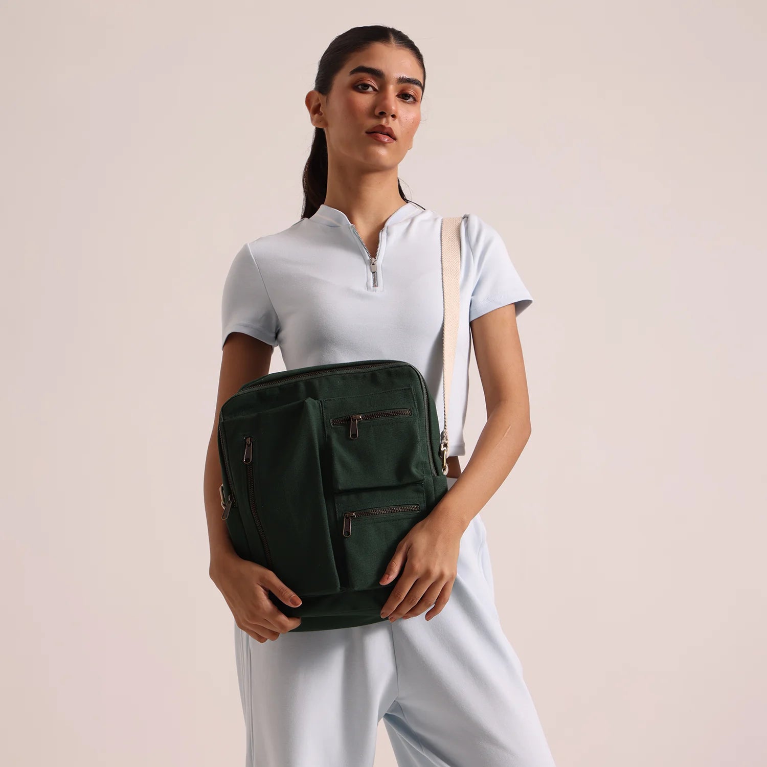 Crafted with love, Ah-lia Canvas Messenger Bag Online