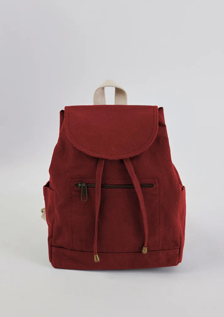 Large backpack in cotton canvas, perfect for sustainable lifestyles