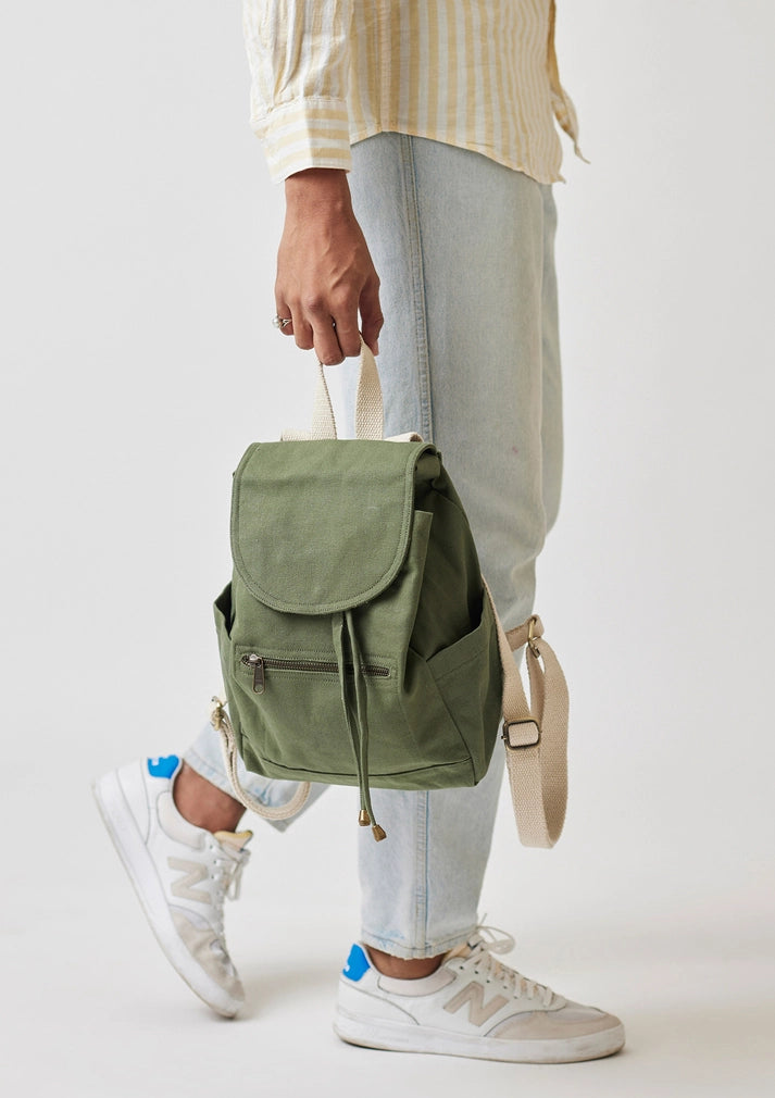 Haper small backpack with minimalist design, perfect for eco-conscious users