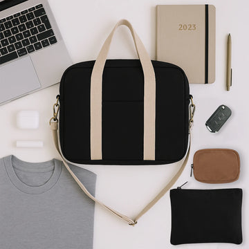 Lightweight and stylish, our laptop tote bag for women is available in black