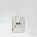 durable and stylish, laptop backpack for women cutie eyes aki cotton canvas laptop backpack