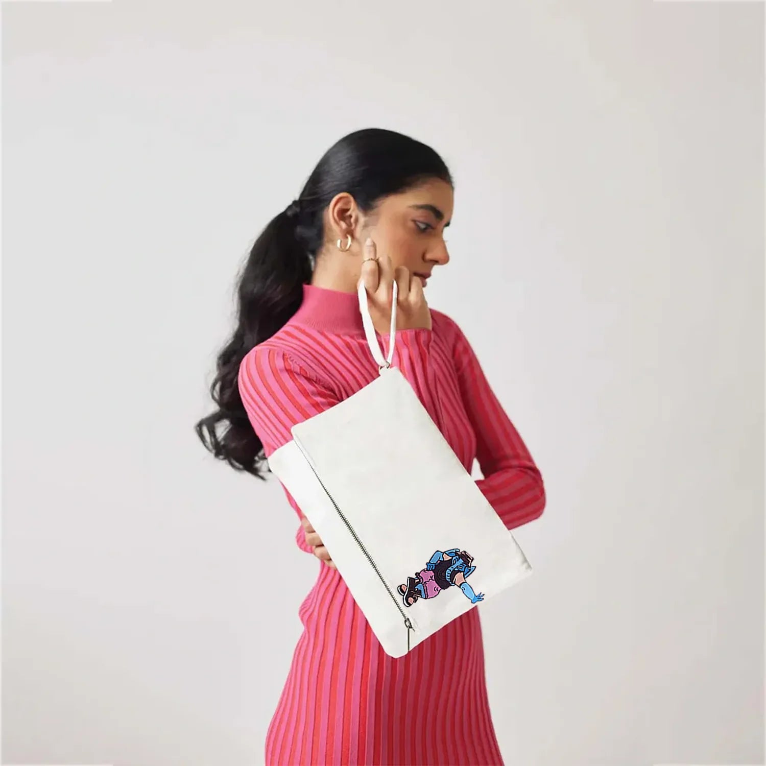 Doodled Krista Foldable Clutch Bag - DOG D Originals