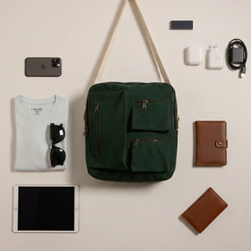 Crafted with canvas, our Ah-Lia laptop side bag for men online
