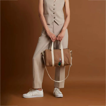 Doodled Happy Boston Bag