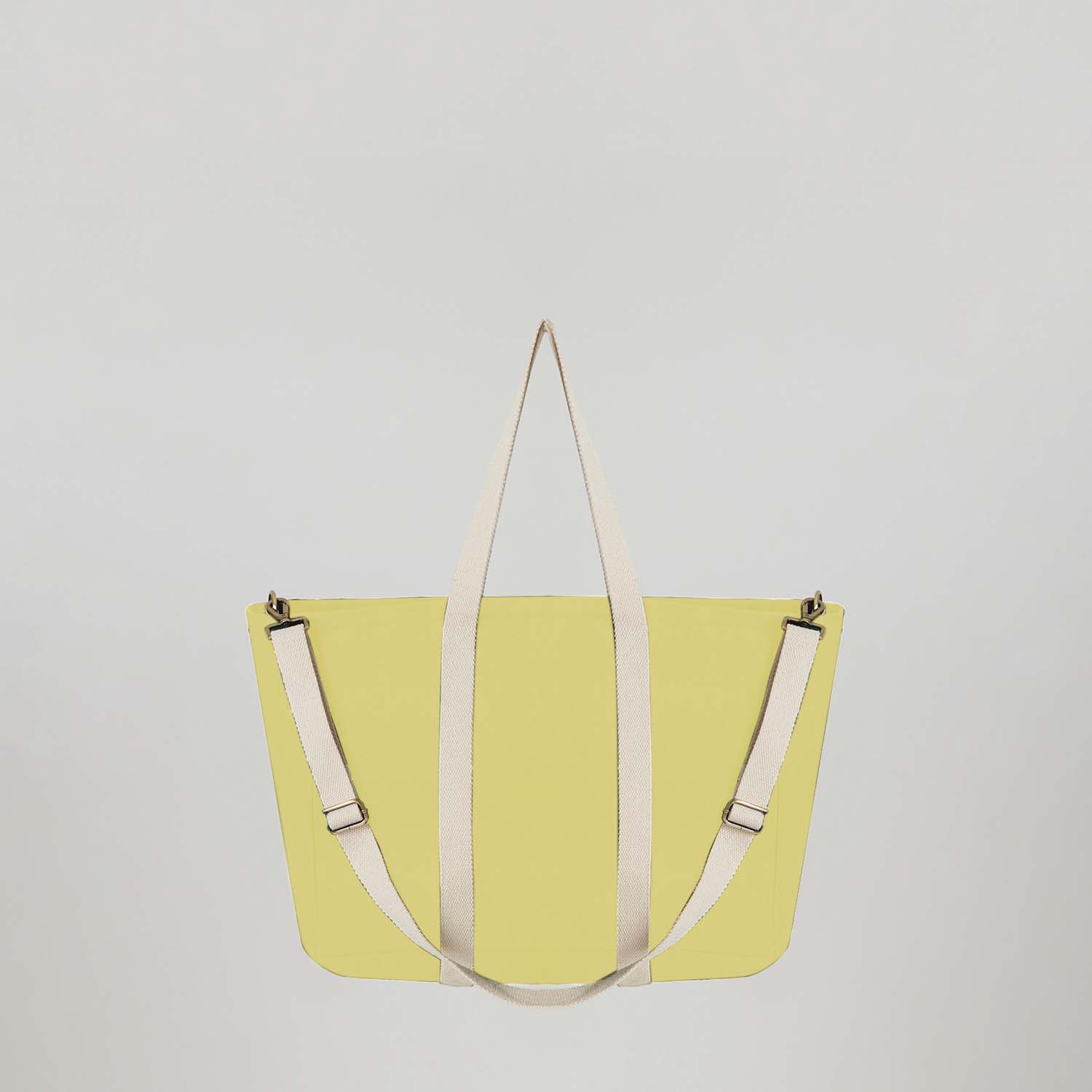 Stylish Sun J Bag in cotton canvas with a top handle and adjustable crossbody strap